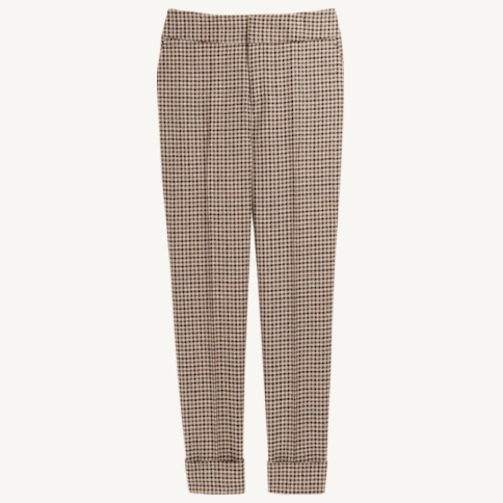 SUISTUDIO "Lane" Brown Check Trousers NWT